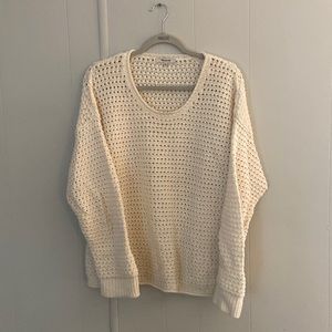 Madewell crochet sweater ivory